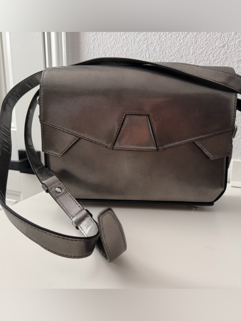 Alexander Wang Y2K Metallic Crossbody Shoulder Devere Satchel Bag